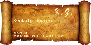 Konkoly Györgyi névjegykártya